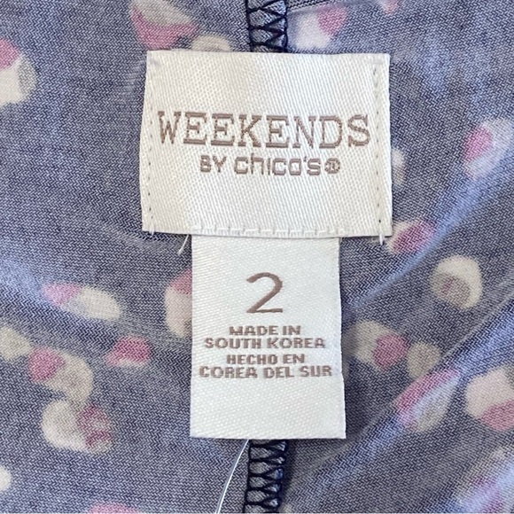 NWT WEEKENDS BY CHICOS / Sporty Pebble Spots Ruffle Skort Size 2 (L/12) - Picture 3 of 9